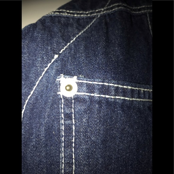 VINTAGE NADA NUFF by CONTEMPO CASUALS DENIM size 5 DOWN BUTTON long dress - Picture 7 of 16